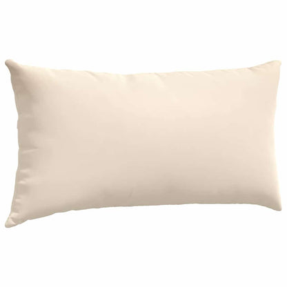 Sofakissen 2 Stück Beige 80 x 40 cm Stoff