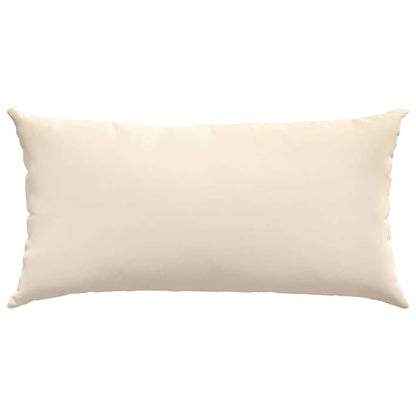 Sofakissen 2 Stück Beige 80 x 40 cm Stoff