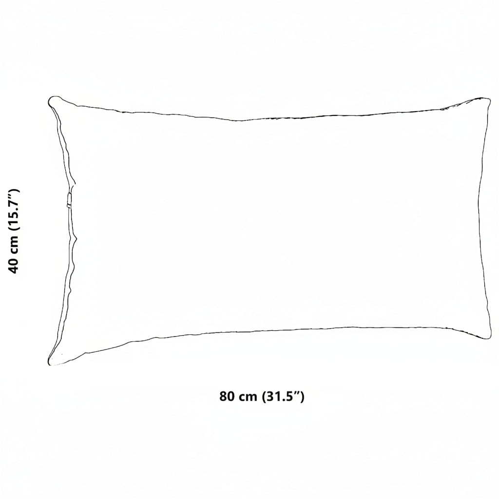 Sofakissen 2 Stück Beige 80 x 40 cm Stoff