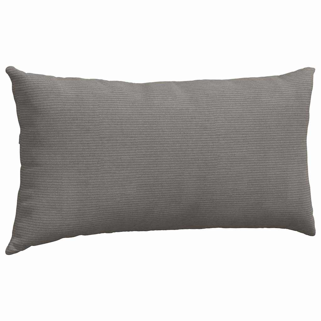 Sofakissen 2 Stück Grau-Grün 80 x 40 cm Cordstoff