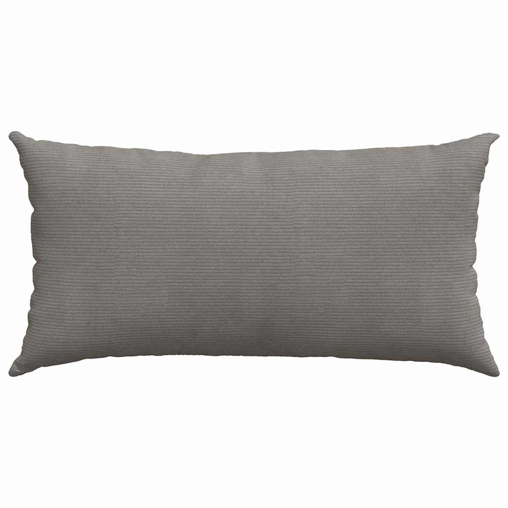 Sofakissen 2 Stück Grau-Grün 80 x 40 cm Cordstoff