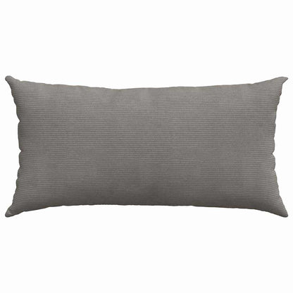Sofakissen 2 Stück Grau-Grün 80 x 40 cm Cordstoff