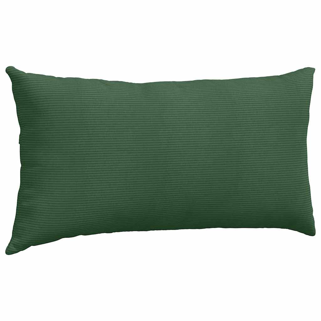Sofakissen 2 Stück Grau-Grün 80 x 40 cm Cordstoff