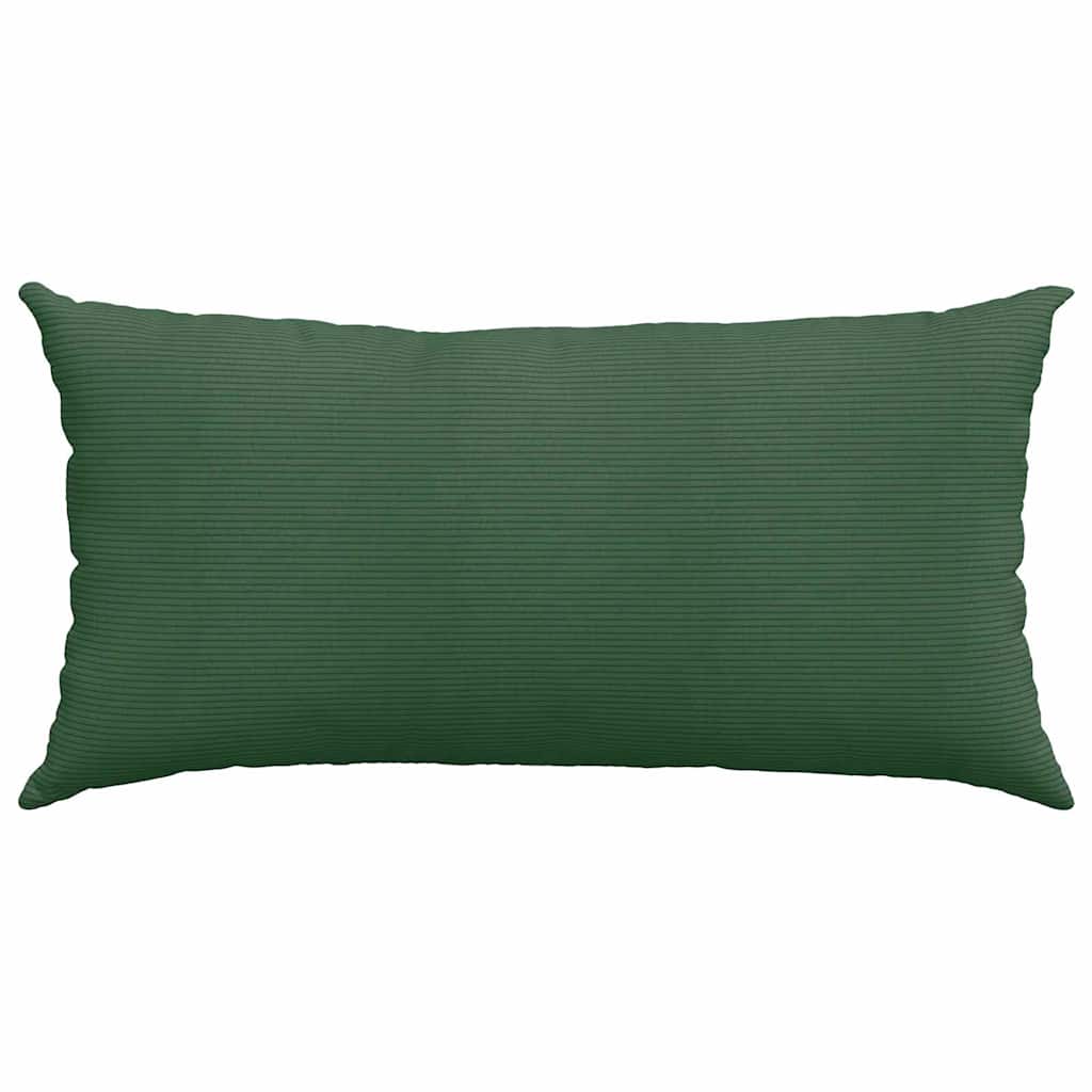 Sofakissen 2 Stück Grau-Grün 80 x 40 cm Cordstoff