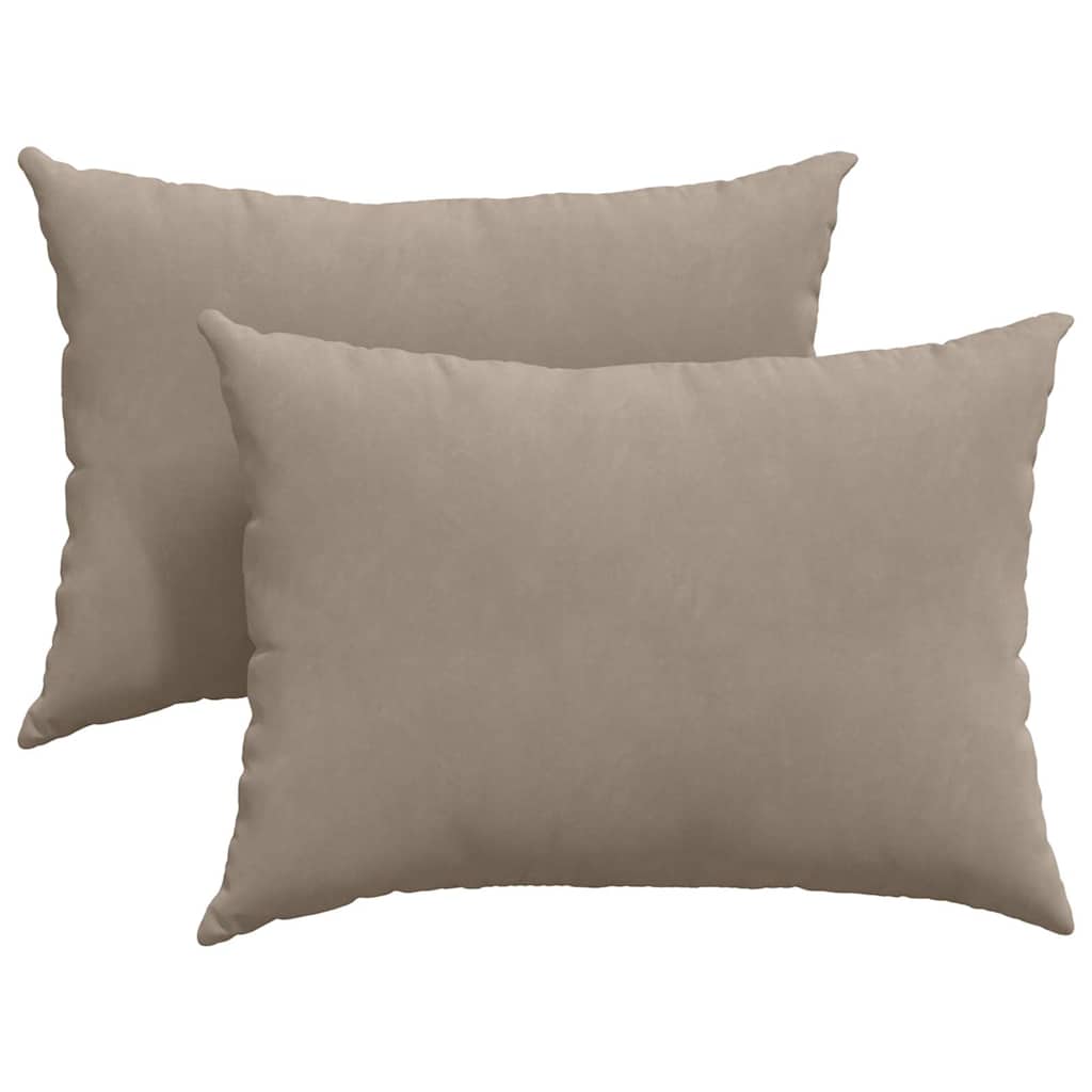 Sofakissen 2 Stück Beige 70 x 50 cm Stoff