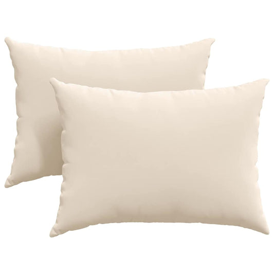 Sofakissen 2 Stück Beige 70 x 50 cm Stoff
