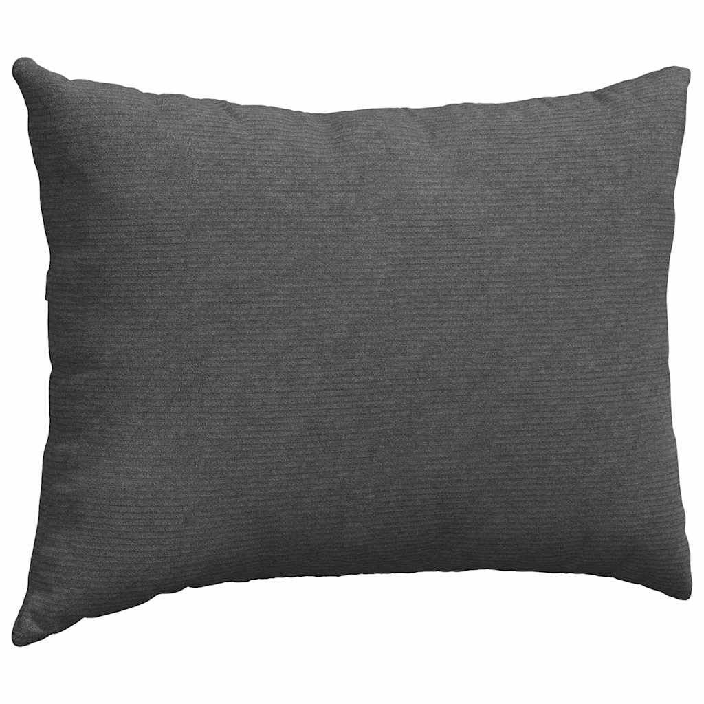 Sofakissen 2 Stück Dunkelgrau 70 x 50 cm Cordstoff