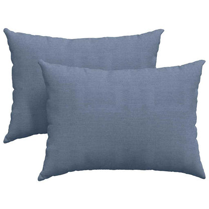 Sofakissen 2 Stück Dunkelgrau 70 x 50 cm Cordstoff