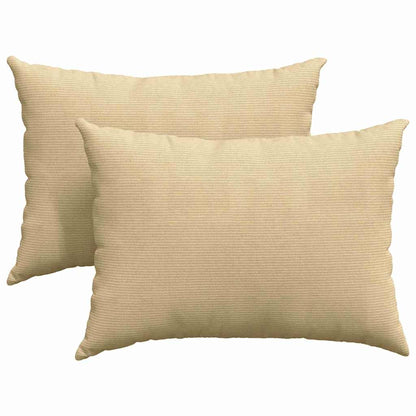 Sofakissen 2 Stück Dunkelgrau 70 x 50 cm Cordstoff