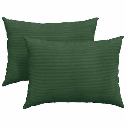 Sofakissen 2 Stück Dunkelgrau 70 x 50 cm Cordstoff