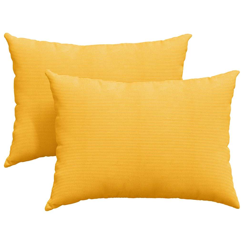 Sofakissen 2 Stück Dunkelgrau 70 x 50 cm Cordstoff