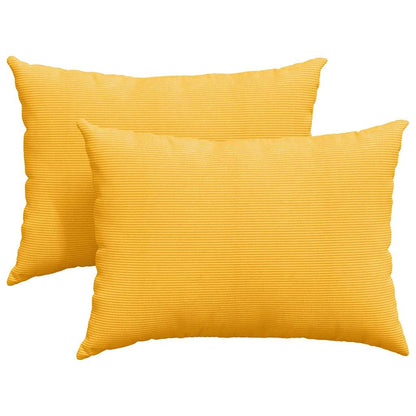 Sofakissen 2 Stück Dunkelgrau 70 x 50 cm Cordstoff