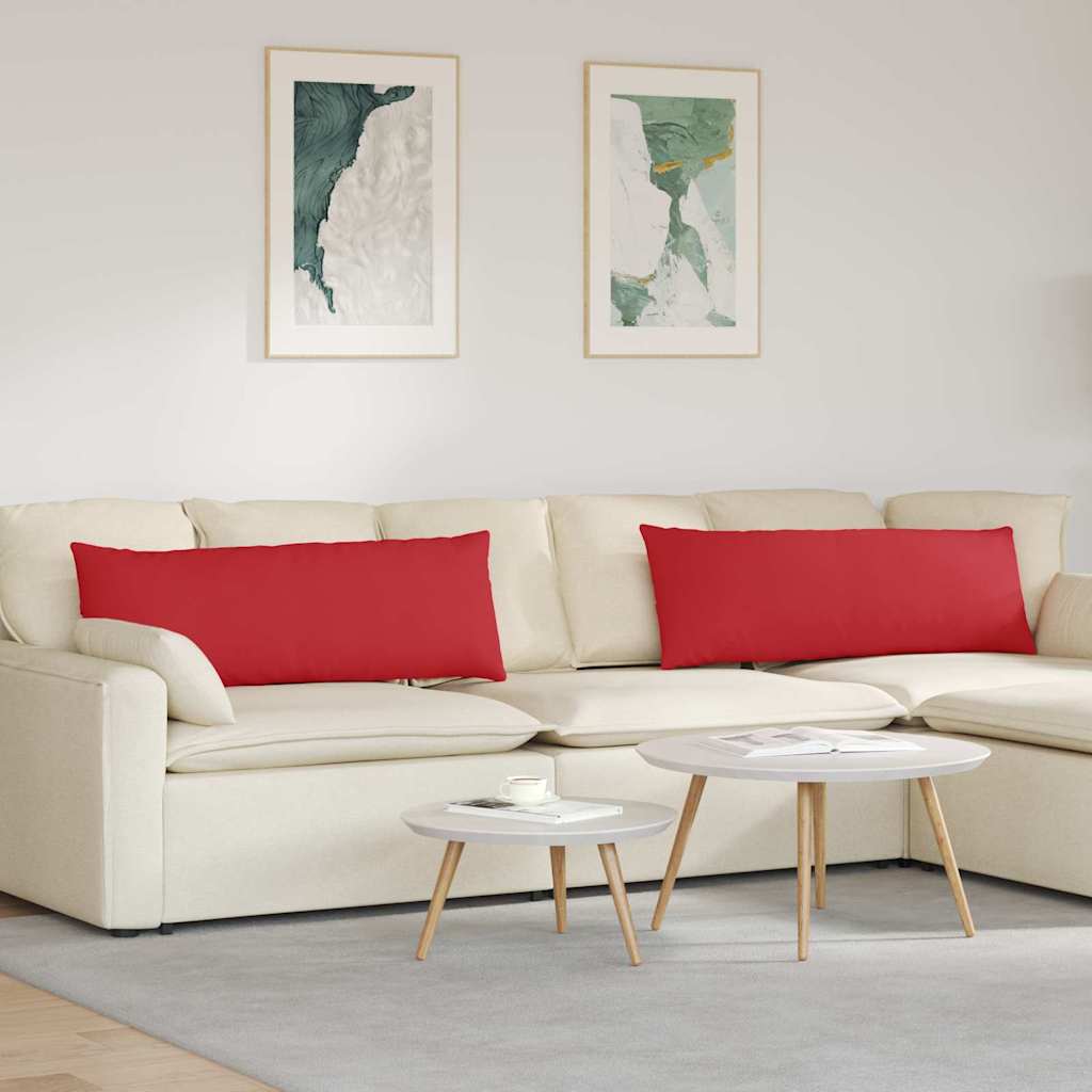 Sofakissen 2 pcs Rot 120 x 40 cm Stoff