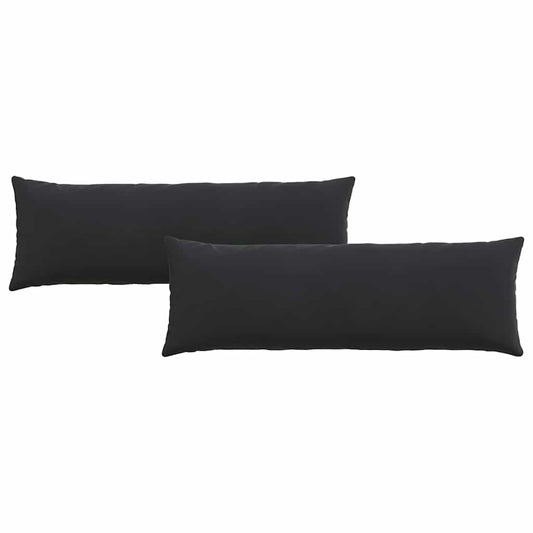 Sofakissen 2 Stück Schwarz 120 x 40 cm Cordstoff