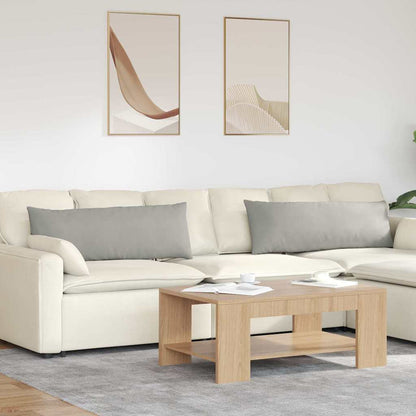 Sofakissen 2 Stück Hellgrau 120 x 40 cm Stoff