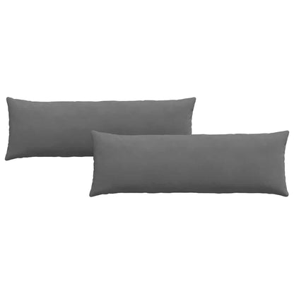 Sofakissen 2 Stück Hellgrau 120 x 40 cm Stoff