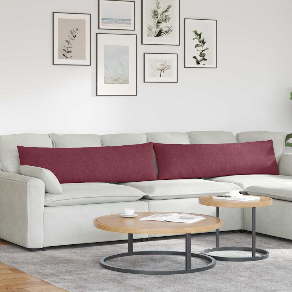 Sofakissen 2 pcs Rot 145 x 40 cm Stoff