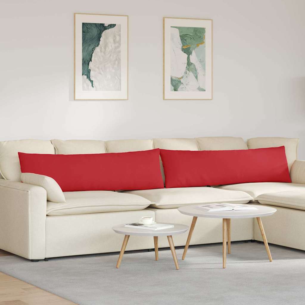 Sofakissen 2 pcs Rot 145 x 40 cm Stoff