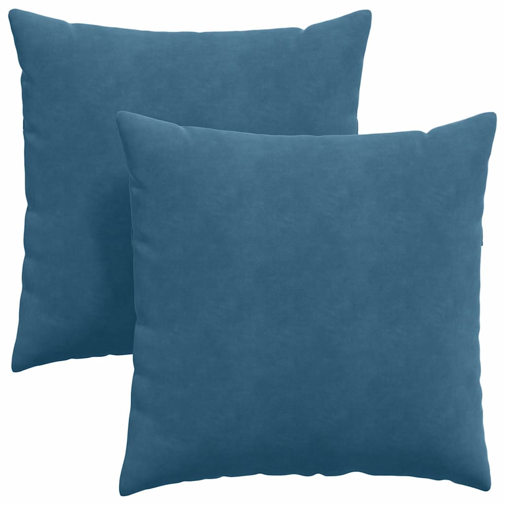 Sofakissen 2 Stück Polizeiblau 80 x 80 cm Cordstoff
