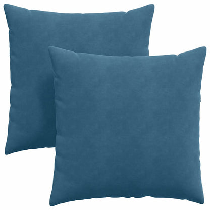 Sofakissen 2 Stück Polizeiblau 80 x 80 cm Cordstoff