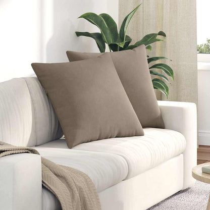 Sofakissen 2 Stück Beige 80 x 80 cm Stoff