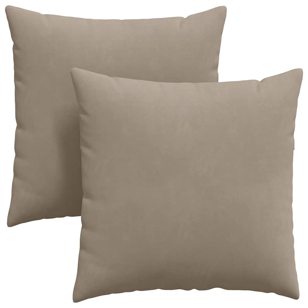 Sofakissen 2 Stück Beige 80 x 80 cm Stoff