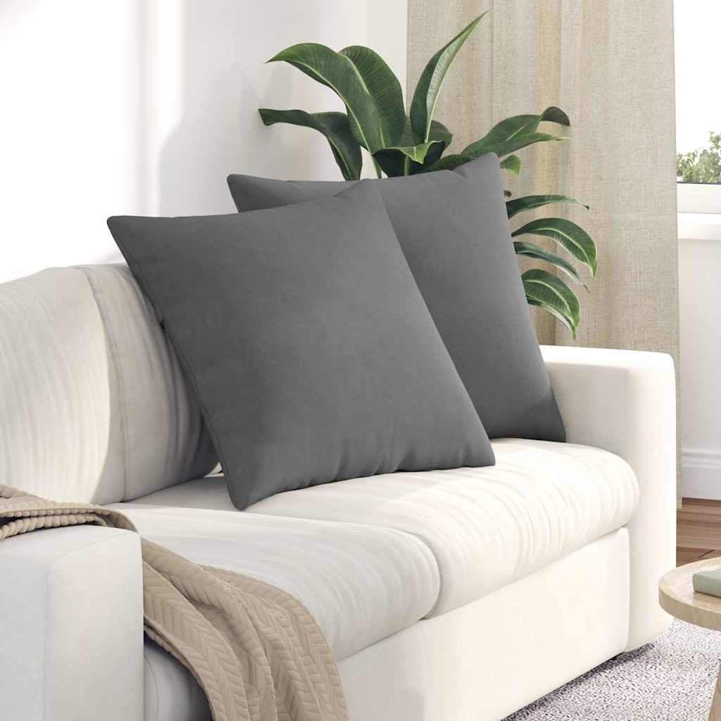 Sofakissen 2 Stück Beige 80 x 80 cm Stoff