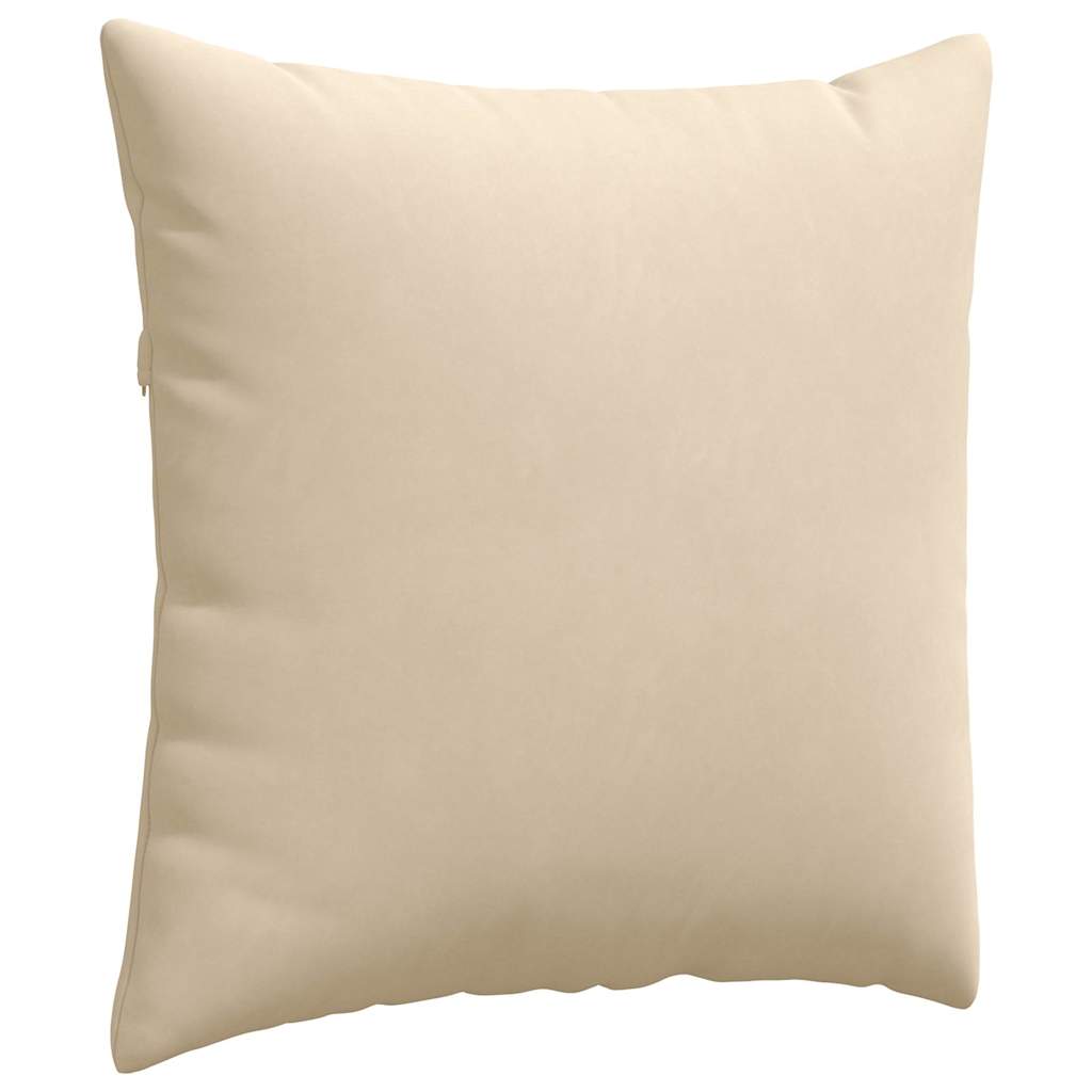Sofakissen 2 Stück Beige 80 x 80 cm Stoff