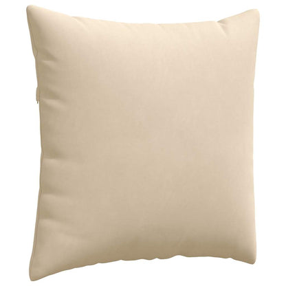 Sofakissen 2 Stück Beige 80 x 80 cm Stoff