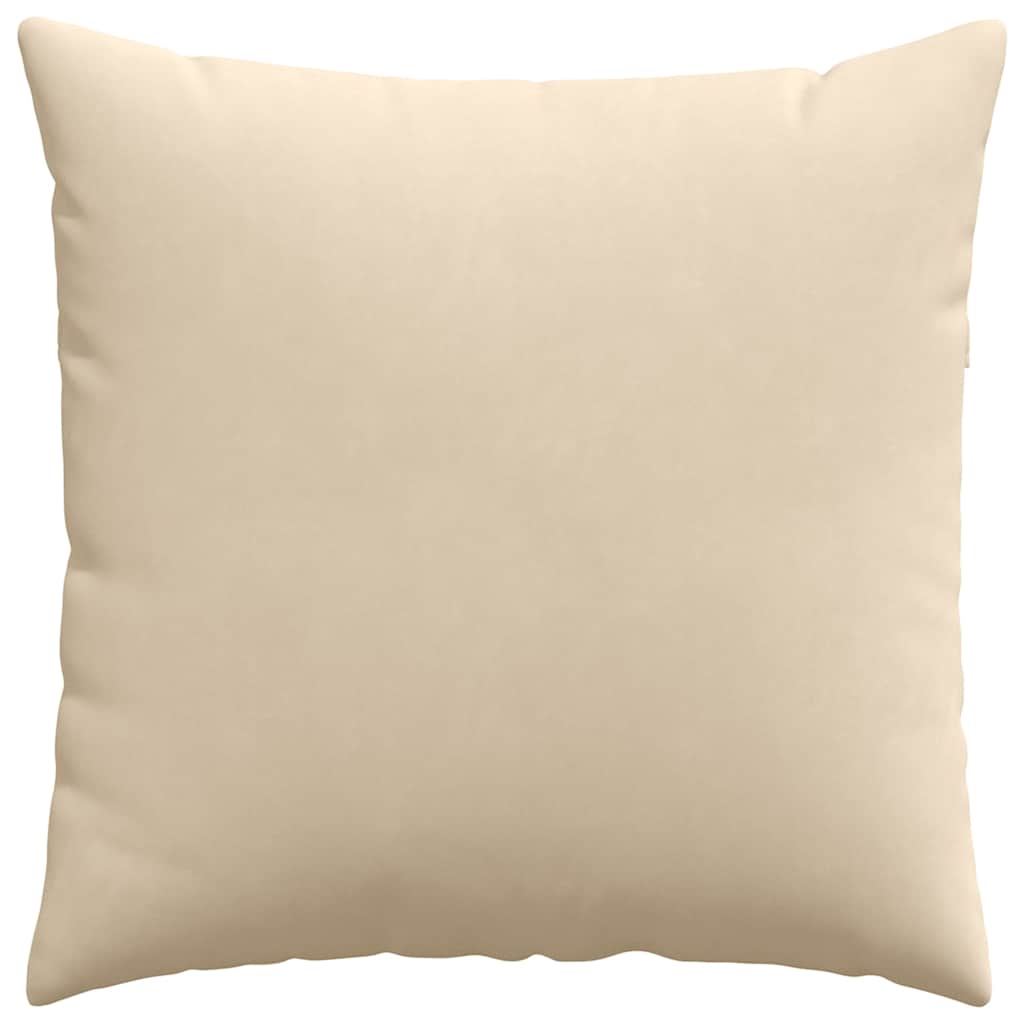 Sofakissen 2 Stück Beige 80 x 80 cm Stoff