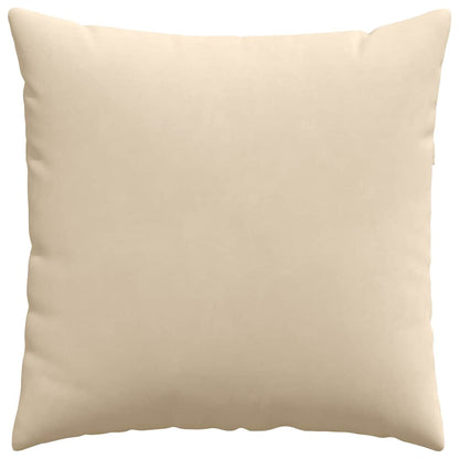 Sofakissen 2 Stück Beige 80 x 80 cm Stoff