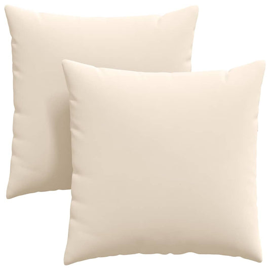 Sofakissen 2 Stück Beige 80 x 80 cm Stoff