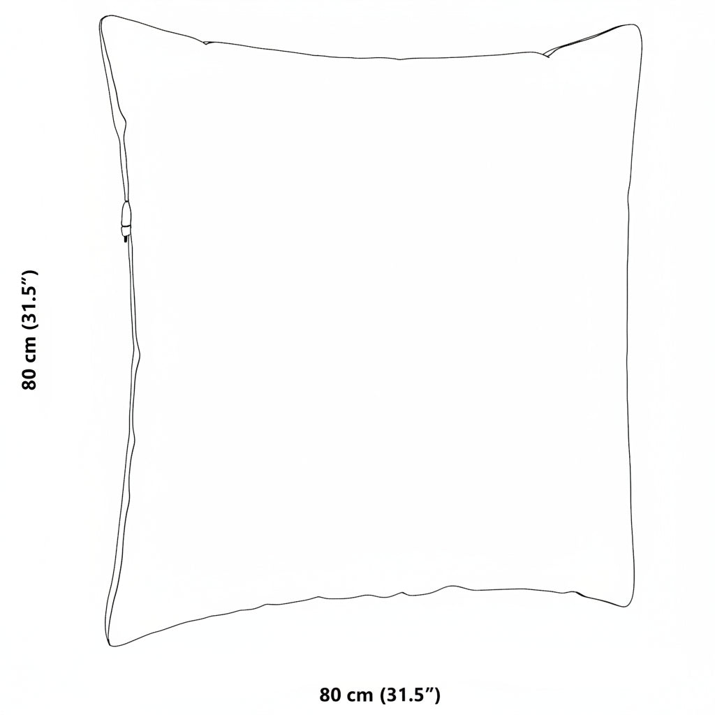 Sofakissen 2 Stück Beige 80 x 80 cm Stoff