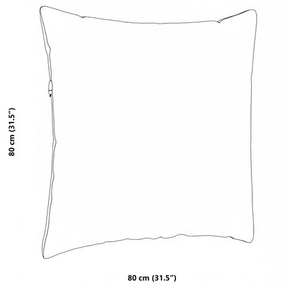 Sofakissen 2 Stück Beige 80 x 80 cm Stoff