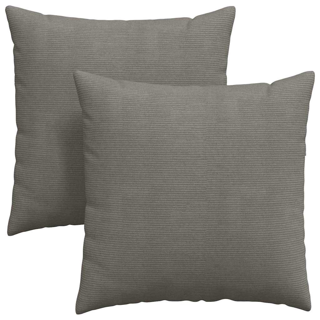 Sofakissen 2 Stück Rot-Orange 80 x 80 cm Cordstoff