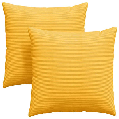 Sofakissen 2 Stück Rot-Orange 80 x 80 cm Cordstoff