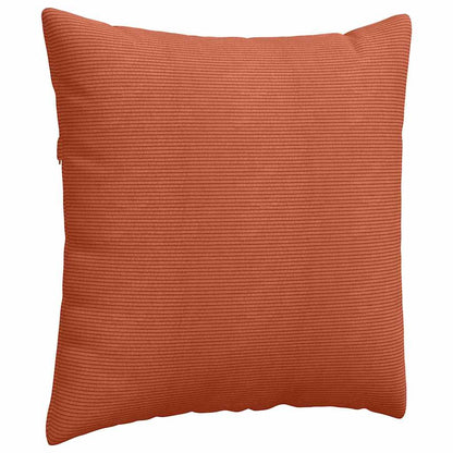 Sofakissen 2 Stück Rot-Orange 80 x 80 cm Cordstoff