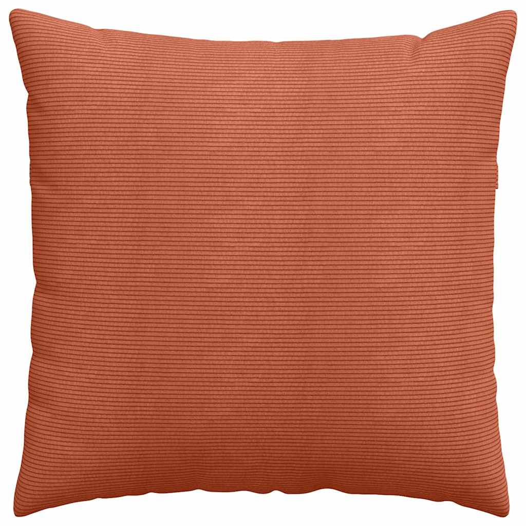 Sofakissen 2 Stück Rot-Orange 80 x 80 cm Cordstoff