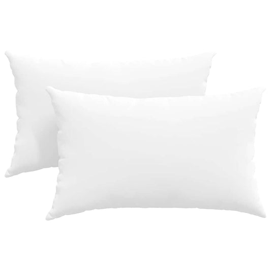 Sofakissen 2 pcs Weiß 50 x 30 cm Stoff