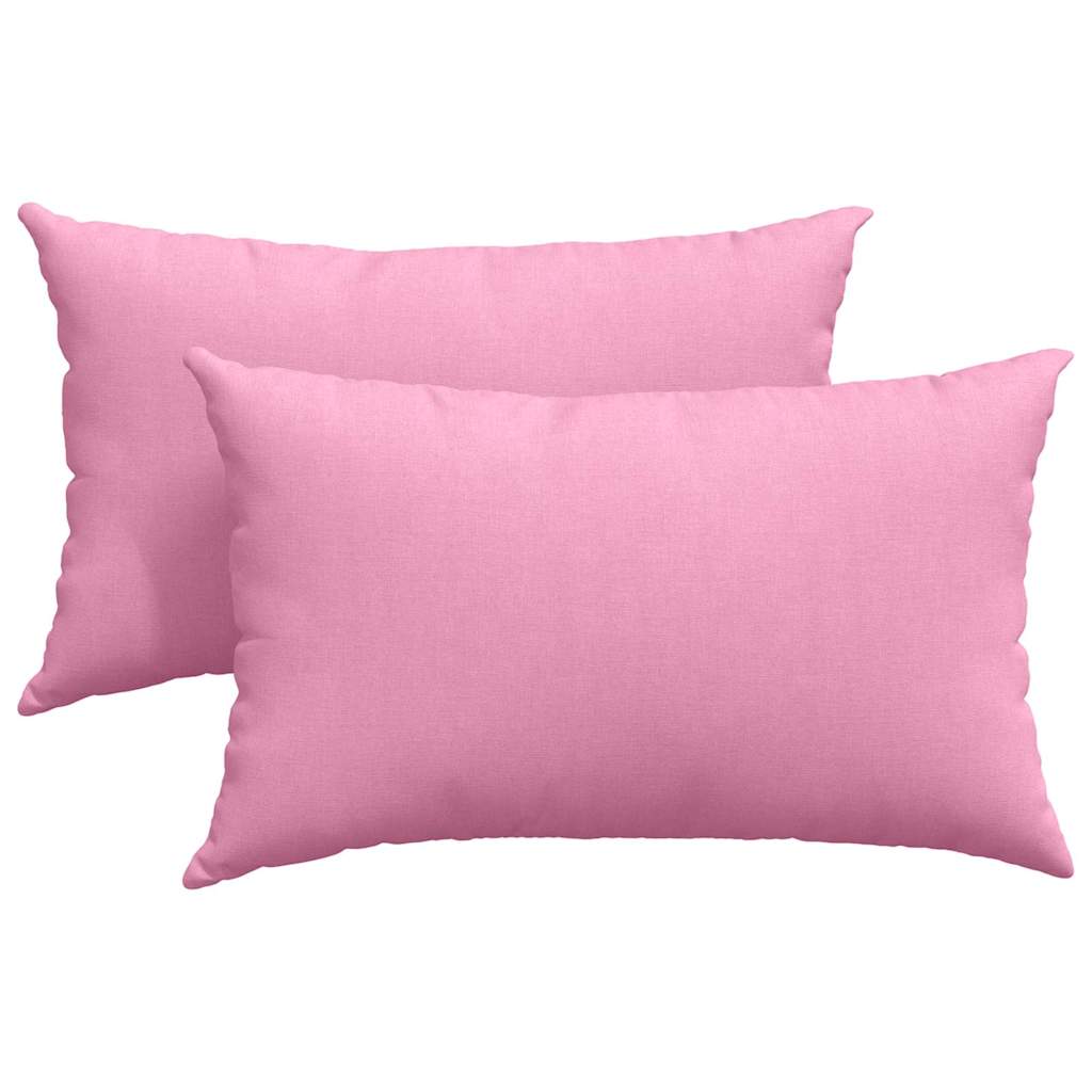 Sofakissen 2 pcs Weiß 50 x 30 cm Stoff