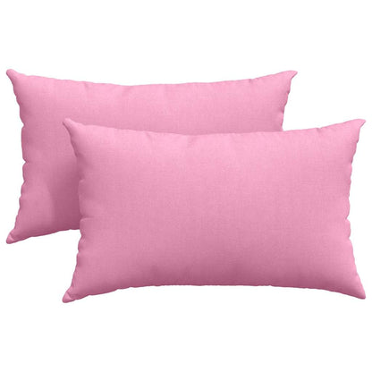 Sofakissen 2 pcs Weiß 50 x 30 cm Stoff