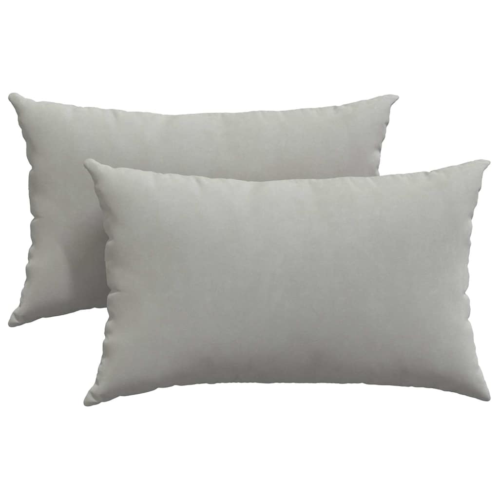 Sofakissen 2 Stück Beige 50 x 30 cm Stoff