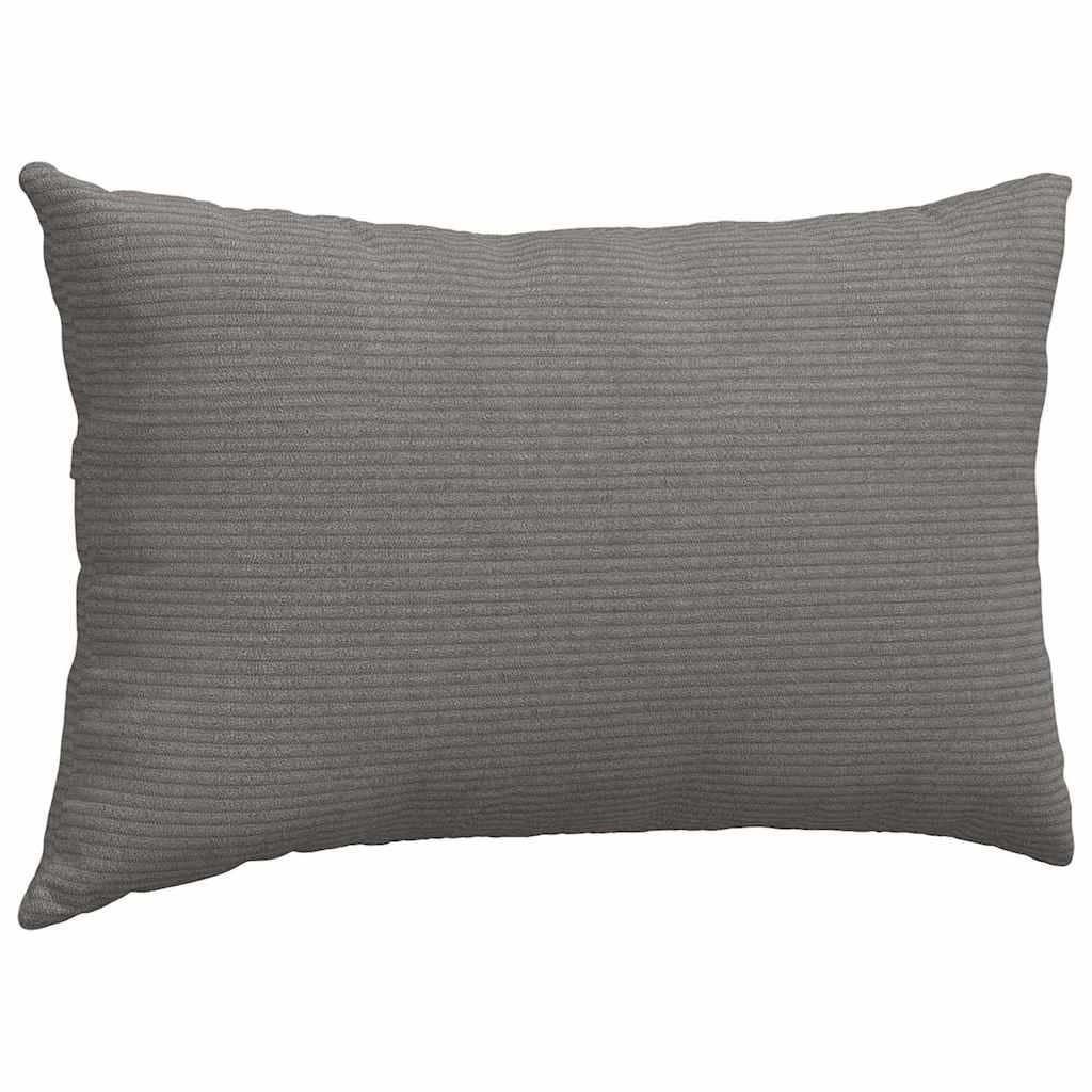 Sofakissen 2 Stück Hellgrau 50 x 30 cm Cordstoff