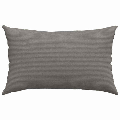 Sofakissen 2 Stück Hellgrau 50 x 30 cm Cordstoff