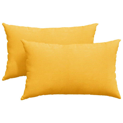 Sofakissen 2 Stück Hellgrau 50 x 30 cm Cordstoff