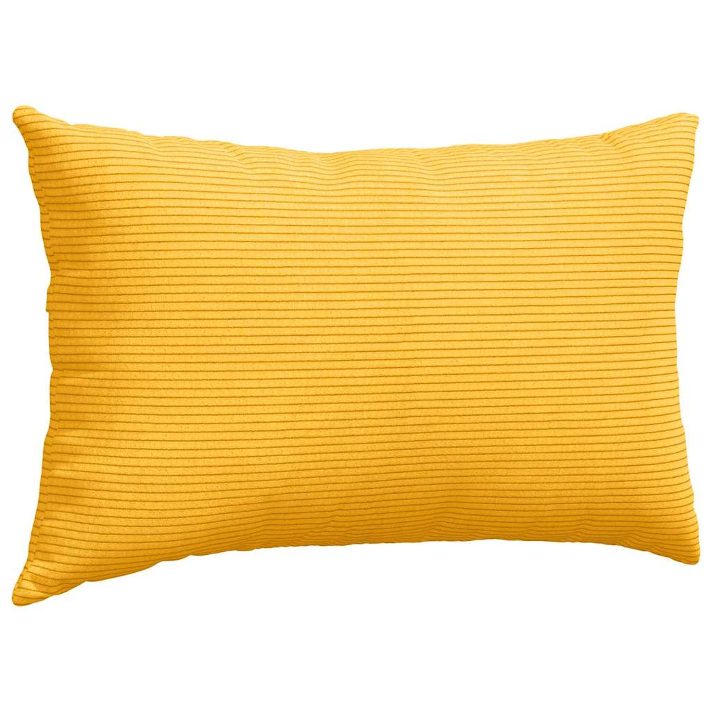 Sofakissen 2 Stück Hellgrau 50 x 30 cm Cordstoff
