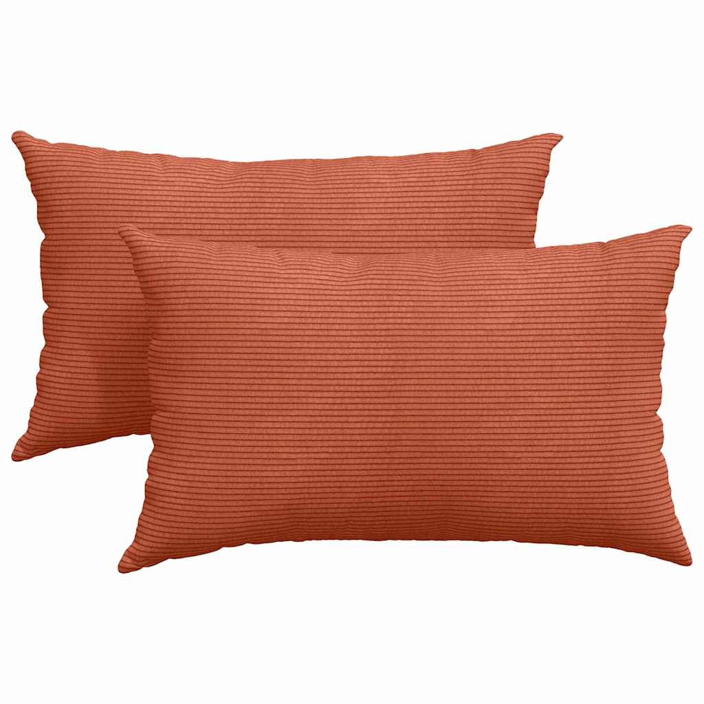 Sofakissen 2 Stück Hellgrau 50 x 30 cm Cordstoff