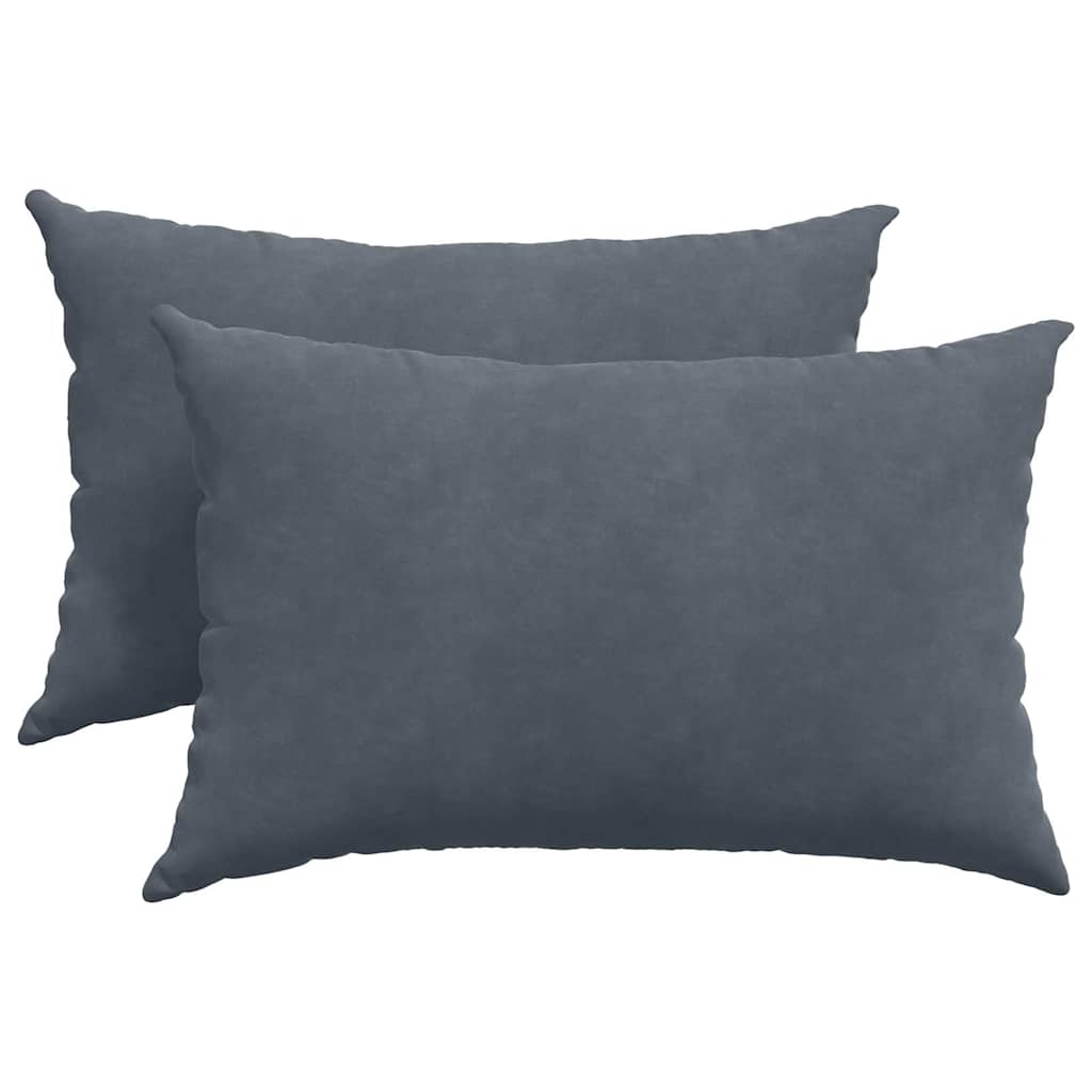 Sofakissen 2 Stück Dunkelgrün 60 x 40 cm Cordstoff