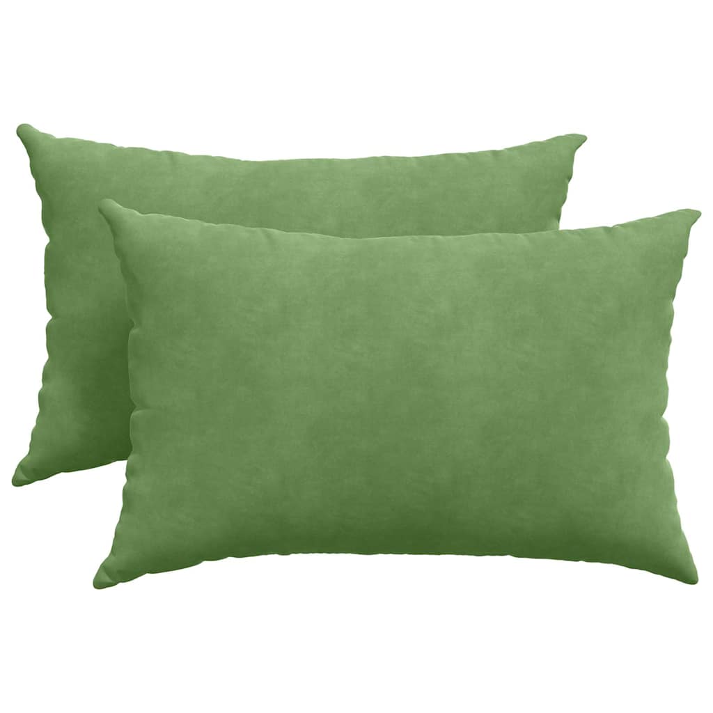 Sofakissen 2 Stück Dunkelgrün 60 x 40 cm Cordstoff