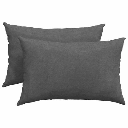 Sofakissen 2 Stück Creme 60 x 40 cm Cordstoff